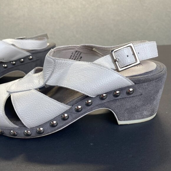 Jeffrey Campbell Genuine Leather Platform/Clogs/Sandals White Size 8.5 M - Picture 12 of 16